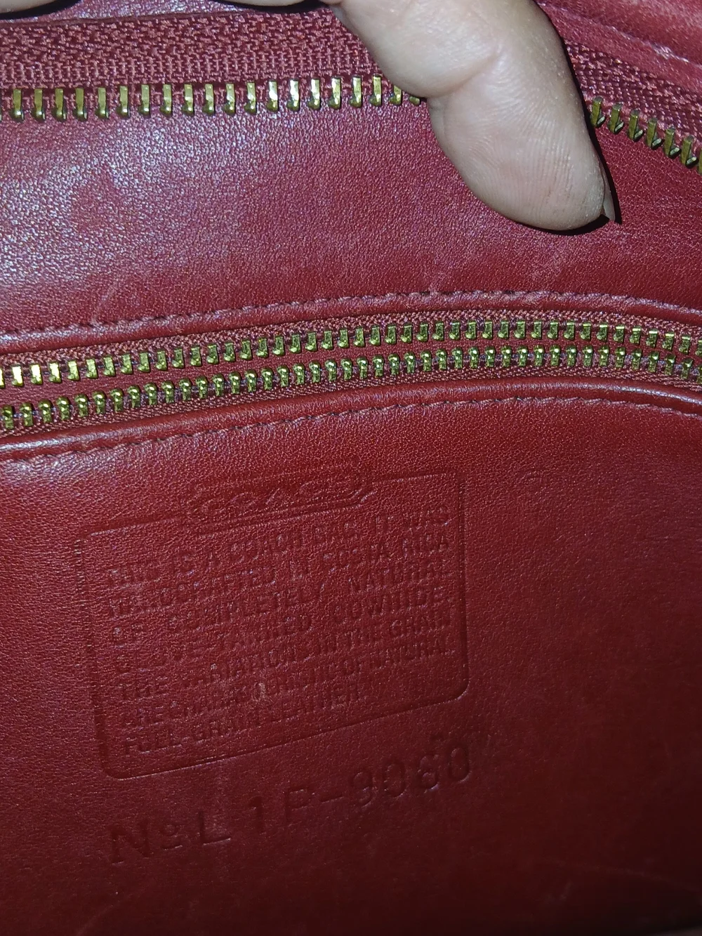 Vintage Coach Leather Shoulder Bag in Red